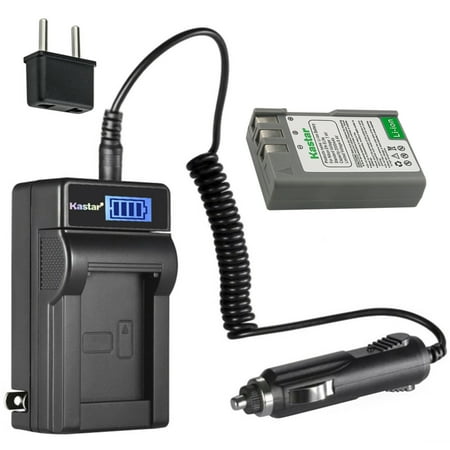 Kastar 1-Pack EN-EL9a Battery and LCD AC Charger Compatible with Nikon EN-EL9 EN-EL9a ENEL9 ENEL9a Battery  Nikon MH-23 Charger  Nikon Battery Grip BG-2A for Nikon D40/D40x/D60/D3000/D5000 DSLR Camera