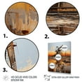 thumbnail image 3 of Designart "Gold Oil Rigs landscapes In Texas III" Cityscapes Floater Framed Wall Art Living Room, 3 of 7