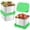 Green, variant on LiUMX 3-Pack 6oz Stainless Steel Snack Containers | Leakproof Metal Food Storage with Silicone Lids | Small Portion Control Containers for Kids Lunch, Office & Travel