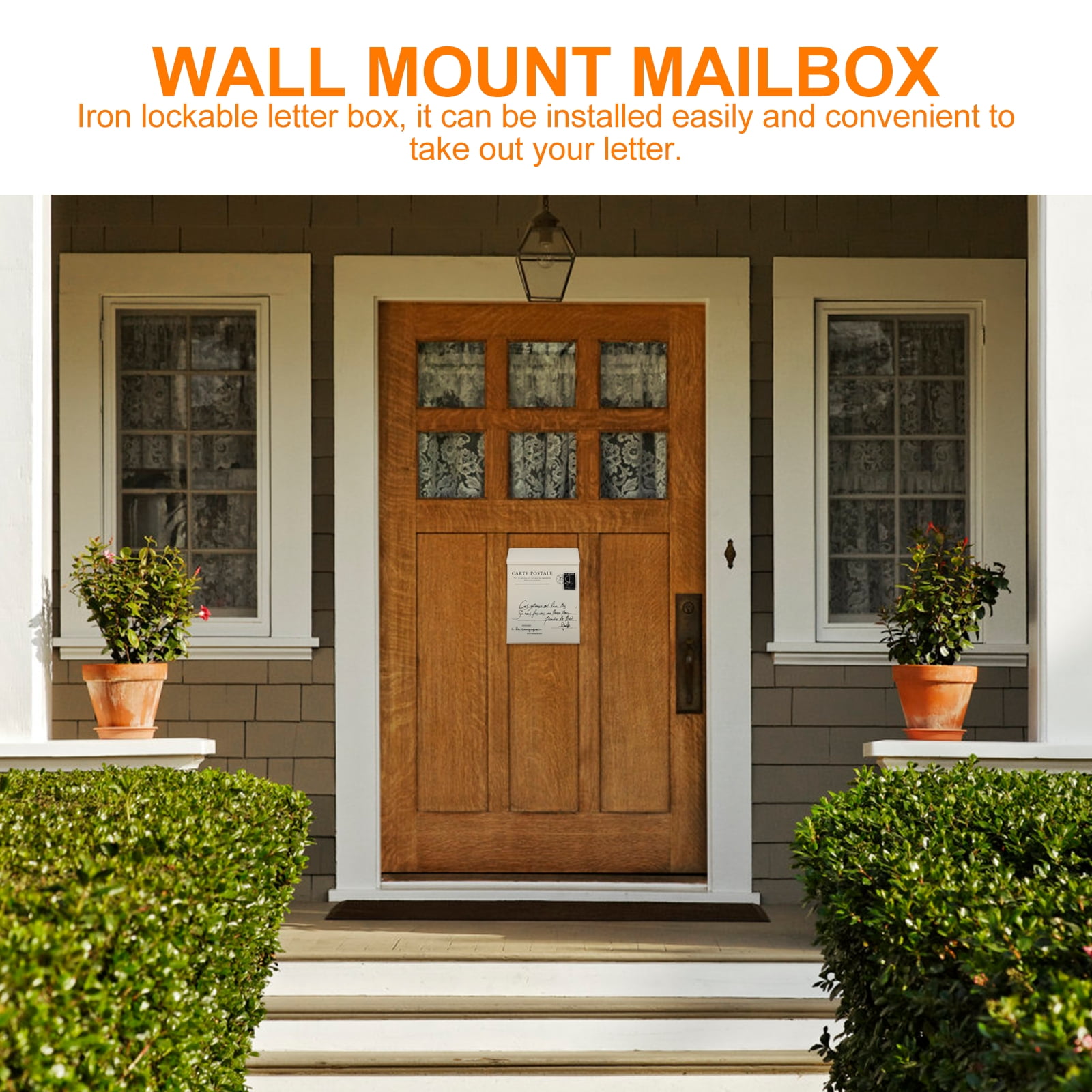 Wall-mounted Mailbox Vintage Large Mailboxes for outside White