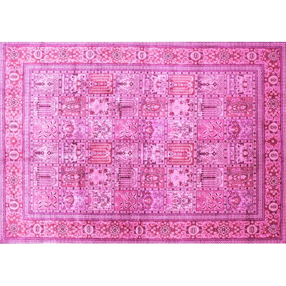 Ahgly Company Indoor Rectangle Persian Pink Traditional Area Rugs, 3' x 5'