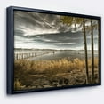 thumbnail image 1 of Designart - Pier in Brown Lake - Photo de Paysage Impression sur Toile Encadrée, 1 of 4