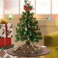 thumbnail image 2 of EWASWON Christmas Yellow Sequin Christmas Tree Skirt - 18 Inch (45cm) Glitter Shimmering, Reusable, Easy Install for Small Trees, Holiday Party Decor, 2 of 7