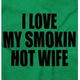 thumbnail image 2 of Love My Smokin Hot Wife Funny Spouse Men's Big & Tall Crewneck Sweatshirt Brisco Brands 3X, 2 of 5