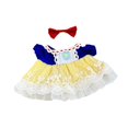 thumbnail image 5 of Vestido de muñeca de peluche CUTICAT con lazo para muñecas de 38 cm enrejado azul, 5 of 5