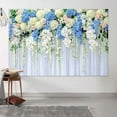 thumbnail image 6 of Floral Wedding Backdrop White Blue Spring Floral Bridal Shower Photography Background for Women Girl Flower Birthday Party Decorations Banner Supplies Photo Booth Props, 6 of 7