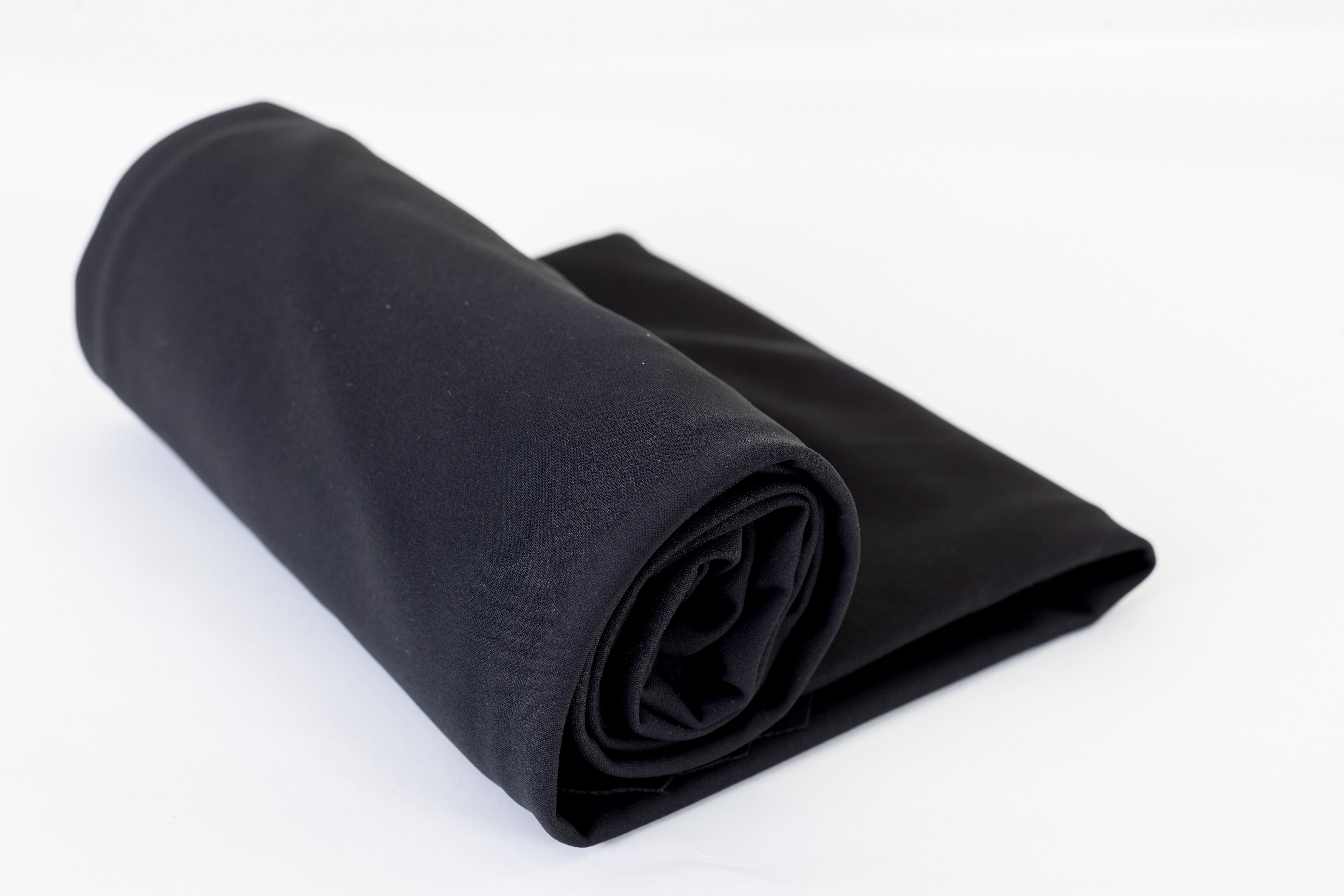 Romex Textiles Techno Scuba - Polyester/Spandex Knit Fabric For Dresswear & Arts and Crafts (3 Yards) - Black