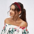 thumbnail image 2 of Unique Bargains 1 Pc Headband Wide Pleats Satin Hair Accessories Red, 2 of 5