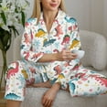 thumbnail image 6 of Sikiie Dinosaur Women's Long-Sleeve Shirt and Full-Length Bottom Pajama Set (s-xxl)-Large, 6 of 7