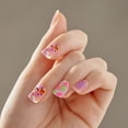thumbnail image 6 of (3 pack) KISS imPRESS No Glue Needed Press On Nails, Design, Magic Night, Purple, Short Squoval, 30 Count, 6 of 11