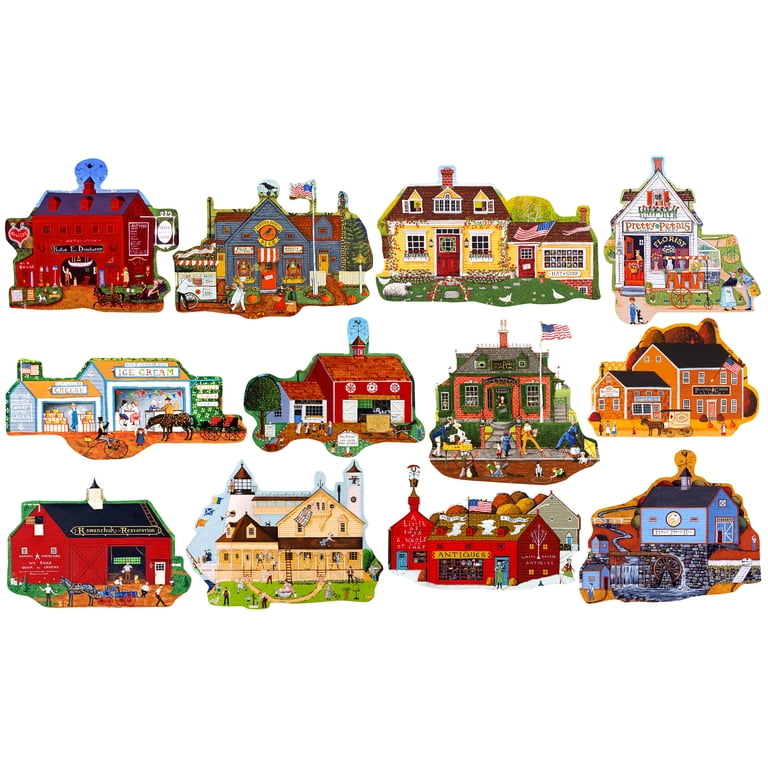 Cra-Z-Art Multi-Shaped 500-Piece Main Street Jigsaw Puzzle