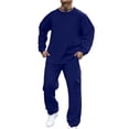 thumbnail image 2 of Mens Sweat Suits 2 Piece Slim Fit Casual Long Sleeve Pullover Sweatshirt Sweatpants Suit Tracksuits Jogging Suit, 2 of 8
