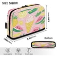 thumbnail image 3 of Standing Pencil Case with Base Large Capacity Stationery Pouch Pen Bag with Zipper for Women Men Watermelon Pineapple, 3 of 7
