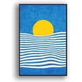 thumbnail image 2 of IDEA4WALL Framed Canvas Prints Wall Art Yellow Sun & Line Art on Blue Background for Living Room, Bedroom, Office Ready to Hang - 16x24 inches, 2 of 4