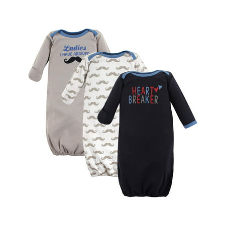 Baby Boy Gowns, 3-pack (Best Haircut For Baby Boy)