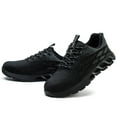 thumbnail image 2 of Lusa Steel Toe Work Athletic Shoes for Men Women Lightweight Industrial & Construction Resistant Puncture Proof Safety Sneakers Fashion Low Top Lace up Footwear Black 47, 2 of 7