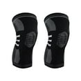 thumbnail image 1 of 2 rodilleras de compresión elásticas de nailon para fitness, correr y ciclismo, talla XL (negro), 1 of 6