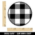 thumbnail image 2 of Buffalo Plaid Pattern Self-Inking Rubber Stamp Ink Stamper - Black Ink - Small 3/4 Inch, 2 of 7