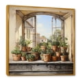 thumbnail image 2 of Designart "Charm of Italian Potteries Window" Farm Framed Wall Art - Country Brown Farm Windows Living Room Framed Canvas Art, 2 of 6
