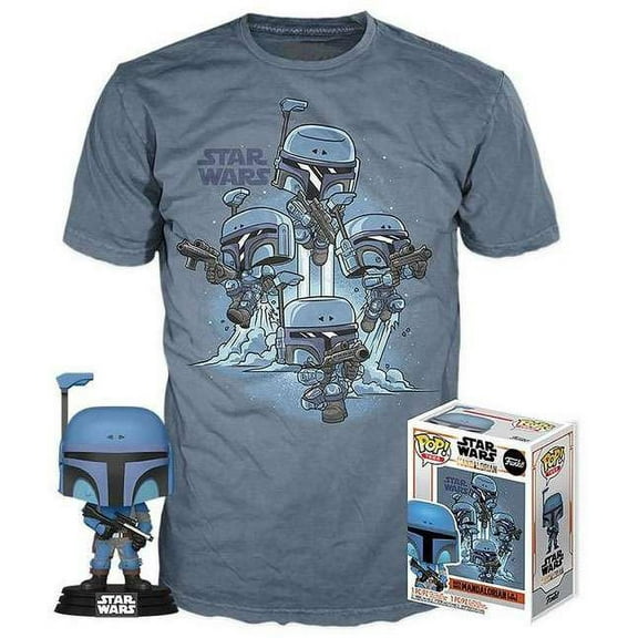Funko POP! Star Wars Death Watch No Stripes Vinyl Figure & T-Shirt (Small)