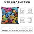 thumbnail image 6 of COMIO Art Graffiti Butterflies Print Throw Pillow Covers  Cozy Soft Pillow Cases Modern Home Decor Couch Cushion Case Square Pillowcases for Couch Sofa Bed Living Room 2 pcs White, 6 of 6