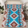 thumbnail image 2 of Manfei Hippie Geometric Aztec Twin Sheet Sets, Tribal Western Bohemian Twin Fitted Sheet, Mandala Theme Flat Sheet, Lightweight Room Decor, 3pcs, 2 of 7