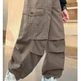 thumbnail image 7 of RMGVDSD Boys Baggy Cargo Pants Boys Cargo Pants Elastic Waist With Drawstring Casual Loose Fit Long Pants For Kids Trousers Fall Outfits 4-5 Years/Coffee, 7 of 7