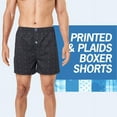 thumbnail image 3 of Badger Smith - Men's Boxer Shorts, Comfortable Cotton Boxers, 100% Cotton Print and Plaid Multicolor Boxers For Men, Multi Pack - Large, 3 of 13