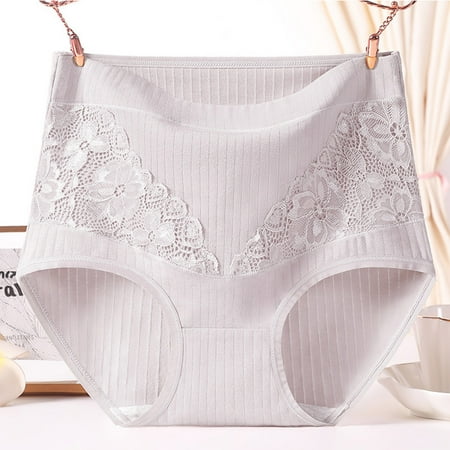 Womens Underware Womens Briefs Women s Briefs Women s Solid Lace Plus Size High Waist Leak Proof Cotton Crotch Shorts Underwear Panties