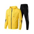 thumbnail image 5 of Conjunto de dos piezas 2024 con capucha y pantalones para hombre, chaqueta con capucha de color liso, ropa deportiva con cremallera, ropa deportiva para correr, ropa de fitness para hombre, 5 of 5