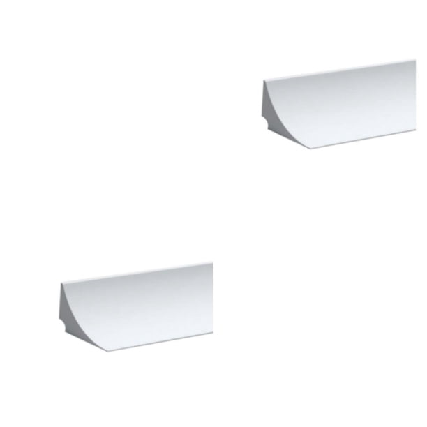 Wosthever Barrera de ducha de tira de base de goma flexible para garaje impermeable y duradera blanca 80 cm Blanco 80 cm 2Conjunto