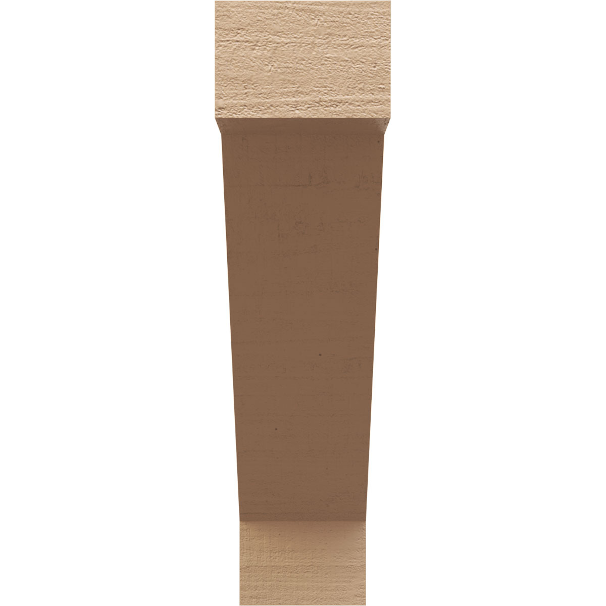 7"W x 28"D x 28"H Thin Burlington Rough Cedar Woodgrain TimberThane Corbel, Primed Tan