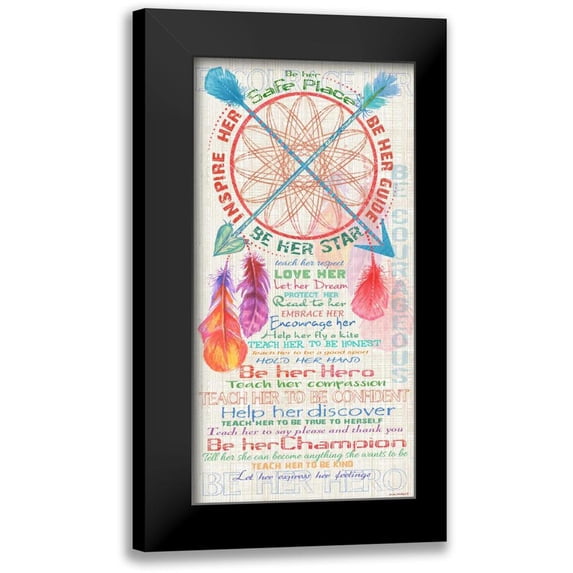 Phillips, Anita 9x14 Black Modern Framed Museum Art Print Titled - Girls Dream Catcher