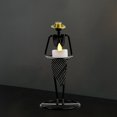 thumbnail image 4 of Candelabro de Metal Soledad Personaje de Camarero Doble Mano Negro, 4 of 8