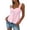 *Pink, variant on Women's Tie Front Ruffle Trim Drawstring Spaghetti Strap Tank, Fashion Casual Going Out Tops Purple,Womens Plus XXL