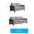 thumbnail image 4 of Mjkone Soft Fabric Couches Set for Living Room, Including Three Seat Sofa, Loveseat for Apartment Furniture Set, Light Grey, 4 of 9