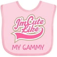 thumbnail image 3 of Inktastic Cute Like My Gammy Girls Baby Bib, 3 of 4