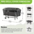 thumbnail image 2 of Blackstone 36" Waterproof Griddle Cover - Heavy-Duty Polyester with Reflective Strip & Adjustable Straps - Fits Most 4-Burner Flat Top Grills, 2 of 9