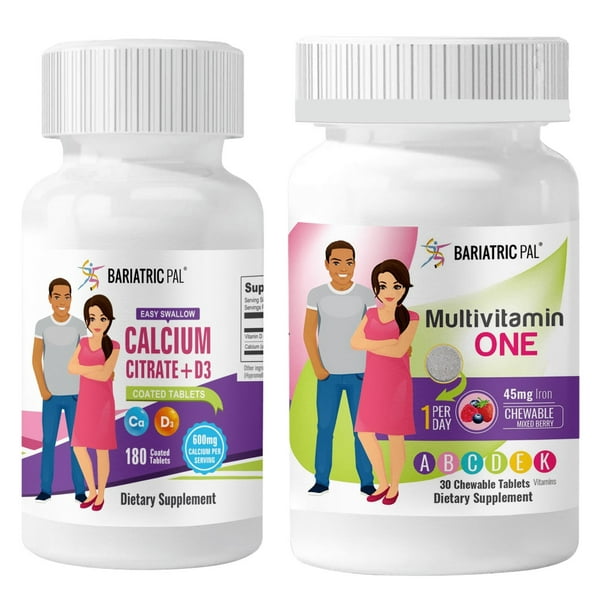 Gastric Bypass Complete Vitamin Pack Tablets BariatricPal Multivitamin ONE & BariatricPal Easy