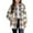 Gray, variant on QQAMB Flannel Shirt for Girls Plaid Jackets Coat Long Sleeve Oversized Shacket Trendy Causal Fall Winter Clothes