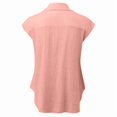 thumbnail image 4 of Aricy button down shirts for women plus size Casual Short Sleeve Loose Fit V-Neck Linen Work Blouse Tops with Pocket, Button On Shirt, 4 of 5