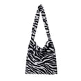 thumbnail image 3 of Bolso de hombro de diseño Vintage para mujer bolsa de mano Likrtyny con estampado moderno de felpa Original nuevo, 3 of 9