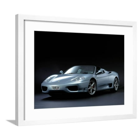 24 Ferrari 360 Spider - 2001 Ferrari 360 Modena spider Framed Print Wall Art