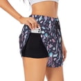 thumbnail image 3 of Lsque Watercolor Marine Animals Printed Women's Running Shorts with Liner Pockets,Elastic Quick Dry Workout Athletic Gym Yoga Shorts,Womens High Waist Shorts-XX-Large, 3 of 9