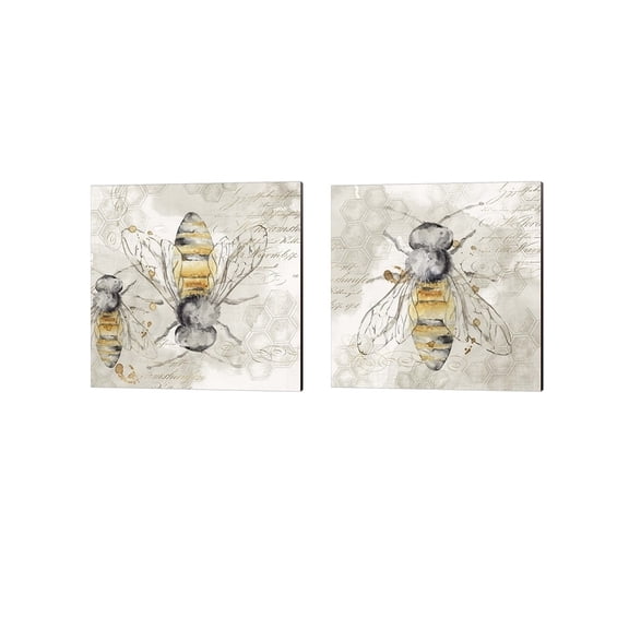 Metaverse Eva Watts 'Queen Bee' Canvas Art (Set of 2)
