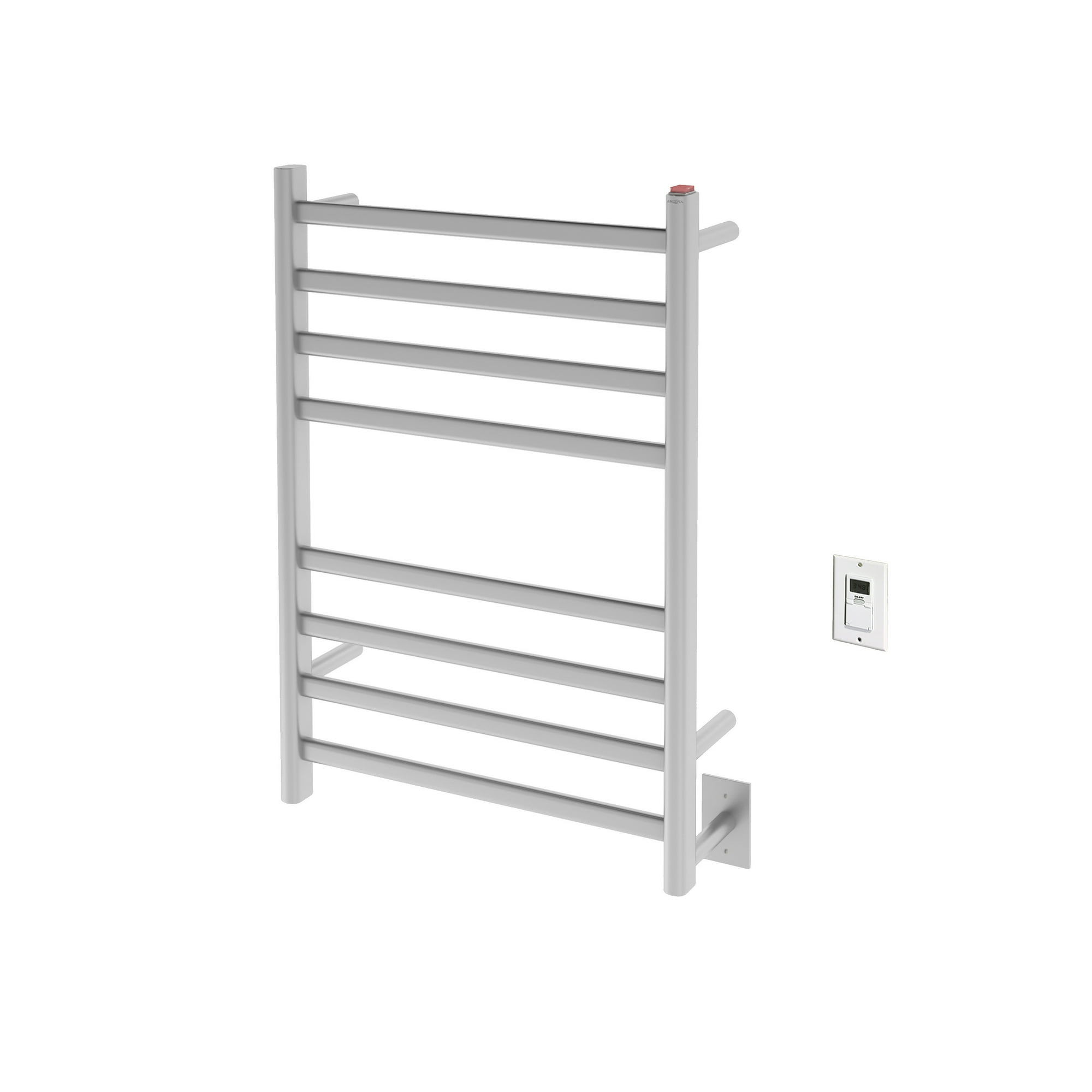 Ancona Prima Dual Extended 8 Bar Hardwired and Plug In Towel Warmer in Brushed Stainess Steel with Wall Timer Walmart