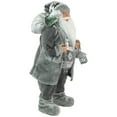 thumbnail image 4 of Northlight 24" Gray and White Santa Claus with Lantern Christmas Figure, 4 of 5