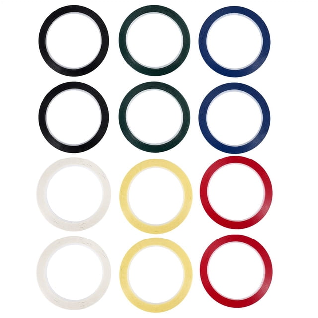 12 rollos de cinta adhesiva para pizarra blanca de 1/8", cinta rayada para pizarra blanca, cinta adhesiva para marcado gráfico de cuadrícula, 216 pies/rollo.
