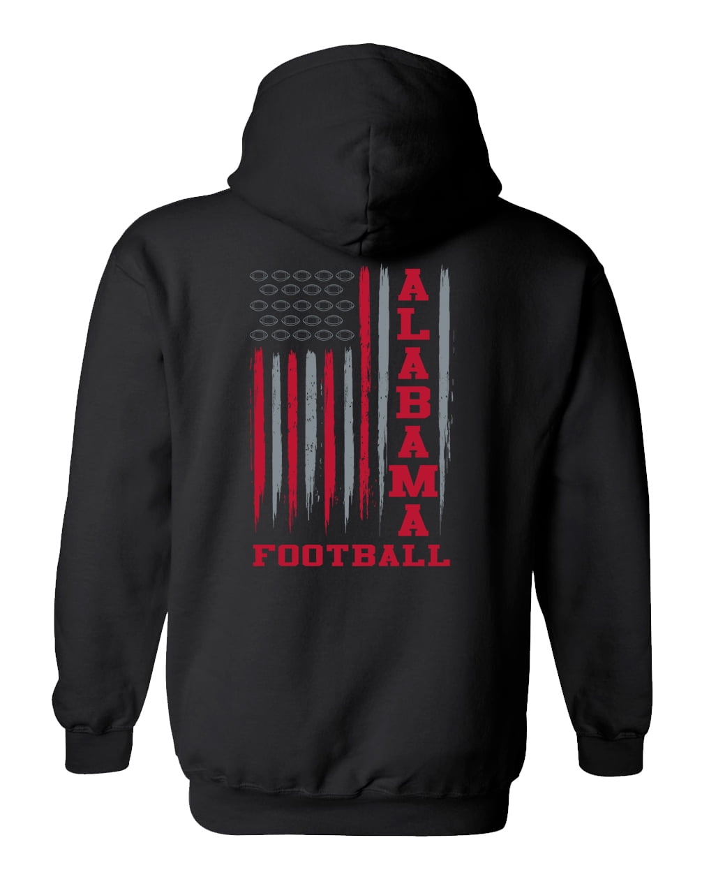 Alabama Football Team Color American Flag Unisex Hoodie - Bild 1 von 7