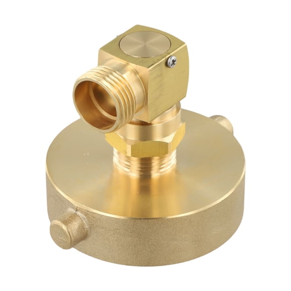 Fire Hydrant Hose Adapter Brass 4.25inchx3.3inch Versatile 2-1/2 NST/NH Female 3/4 GHT Male Connect Garden Hose